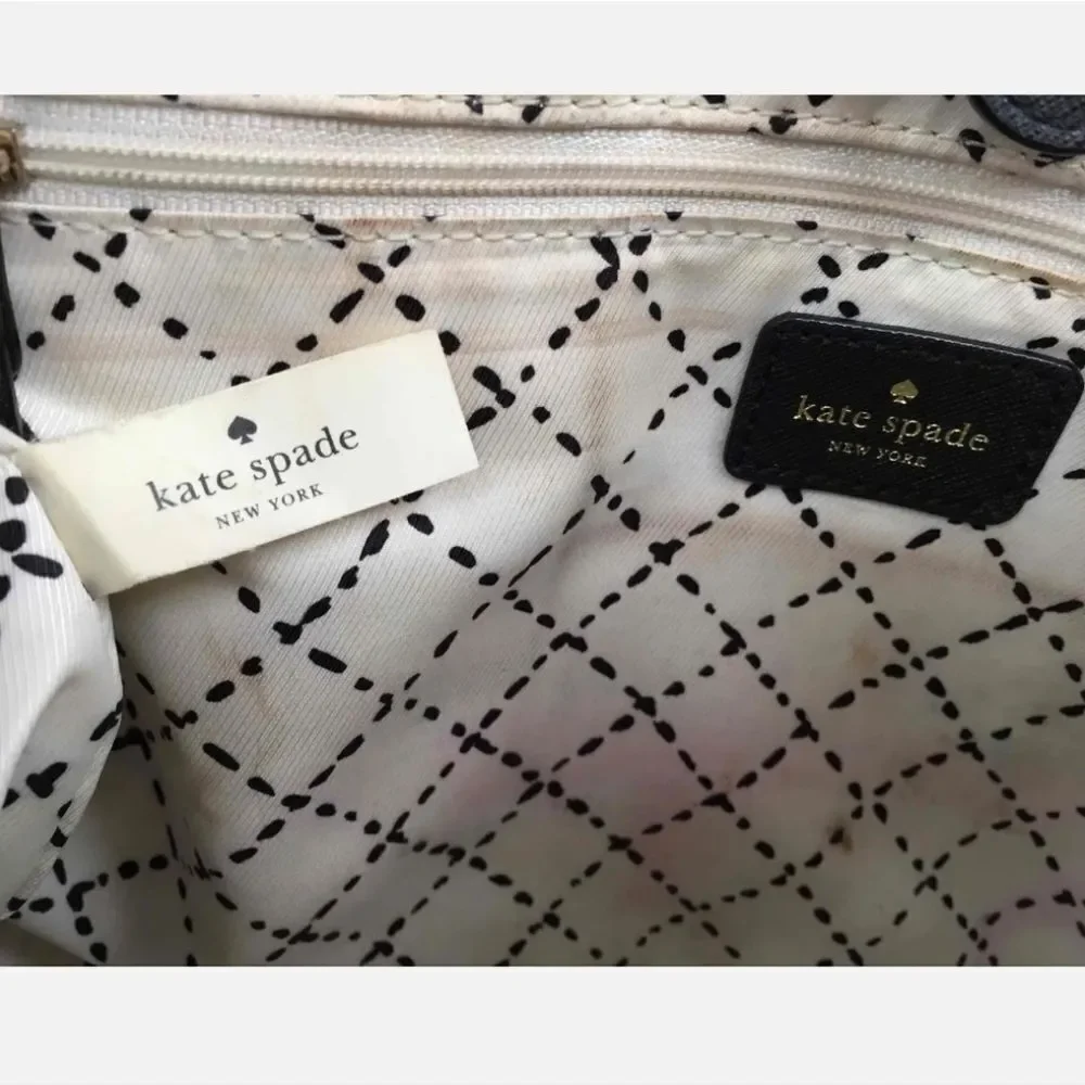KATE SPADE Black Leather  Cove Street Goldie Leather Satchel Shoulder Bag Purse
